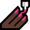 Nail Polish - Black emoji on Microsoft